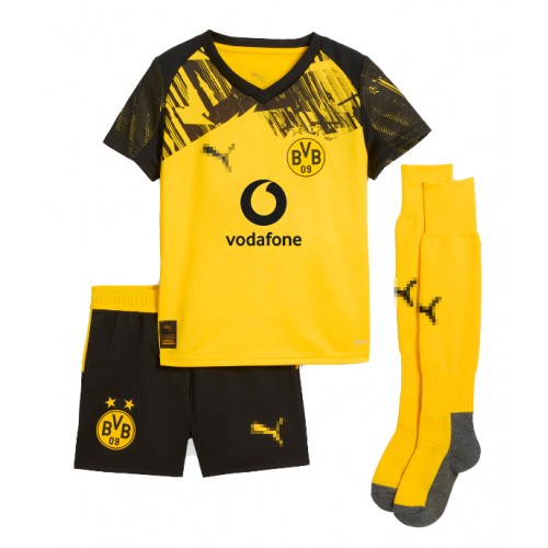 Borussia Dortmund Jobe Bellingham #7 Replica Home Stadium Kit for Kids 2025-26 Short Sleeve (+ pants) Borussia Dortmund Jobe Bellingham #7 Replica Home Stadium Kit for Kids 2025-26 Short Sleeve (+ pants)